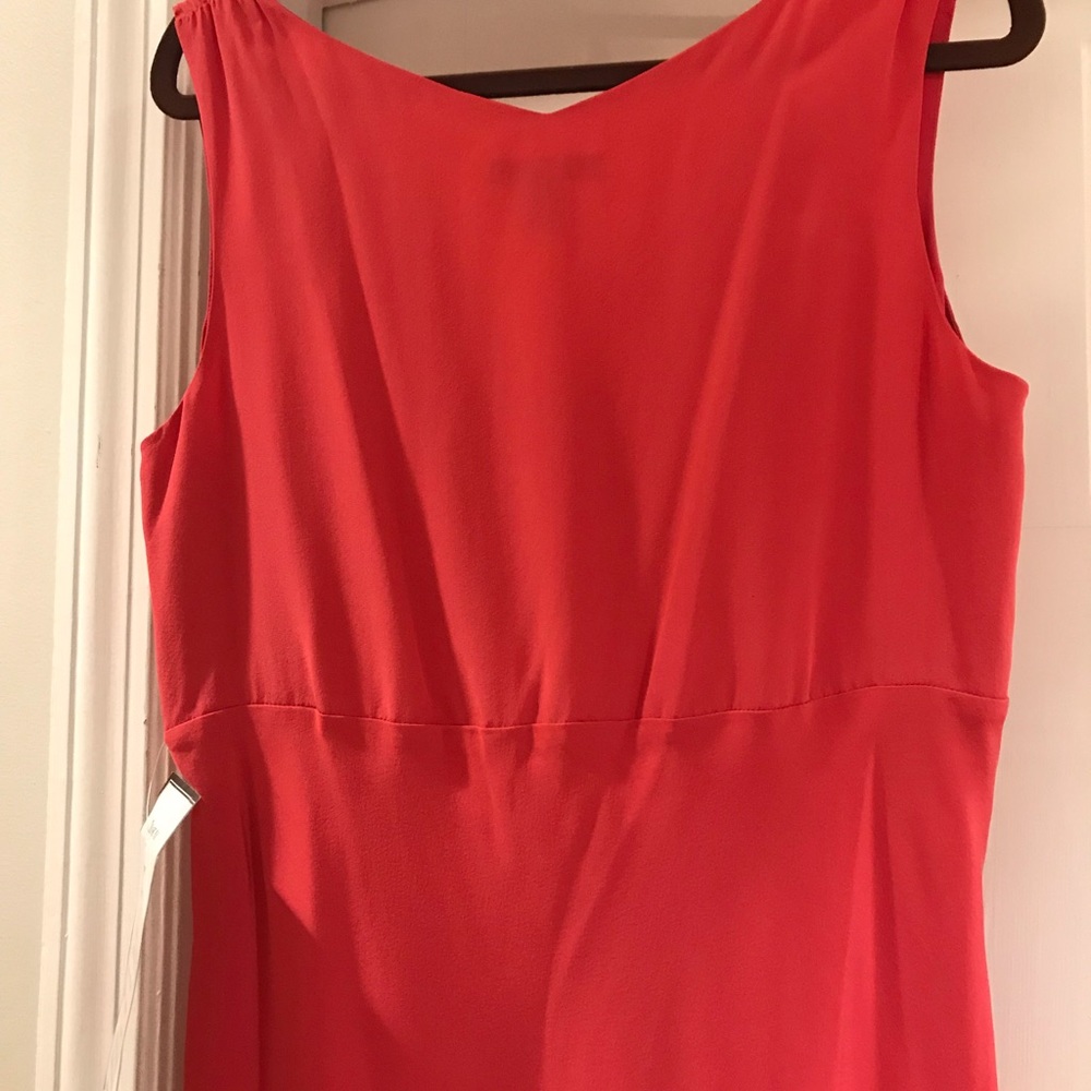 Silk coral Alfani dress size 10 - Picture 4 of 7
